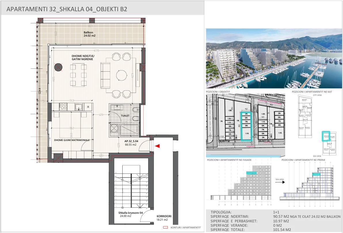 1+1 Apartment with Instalment Plan, Vlorë