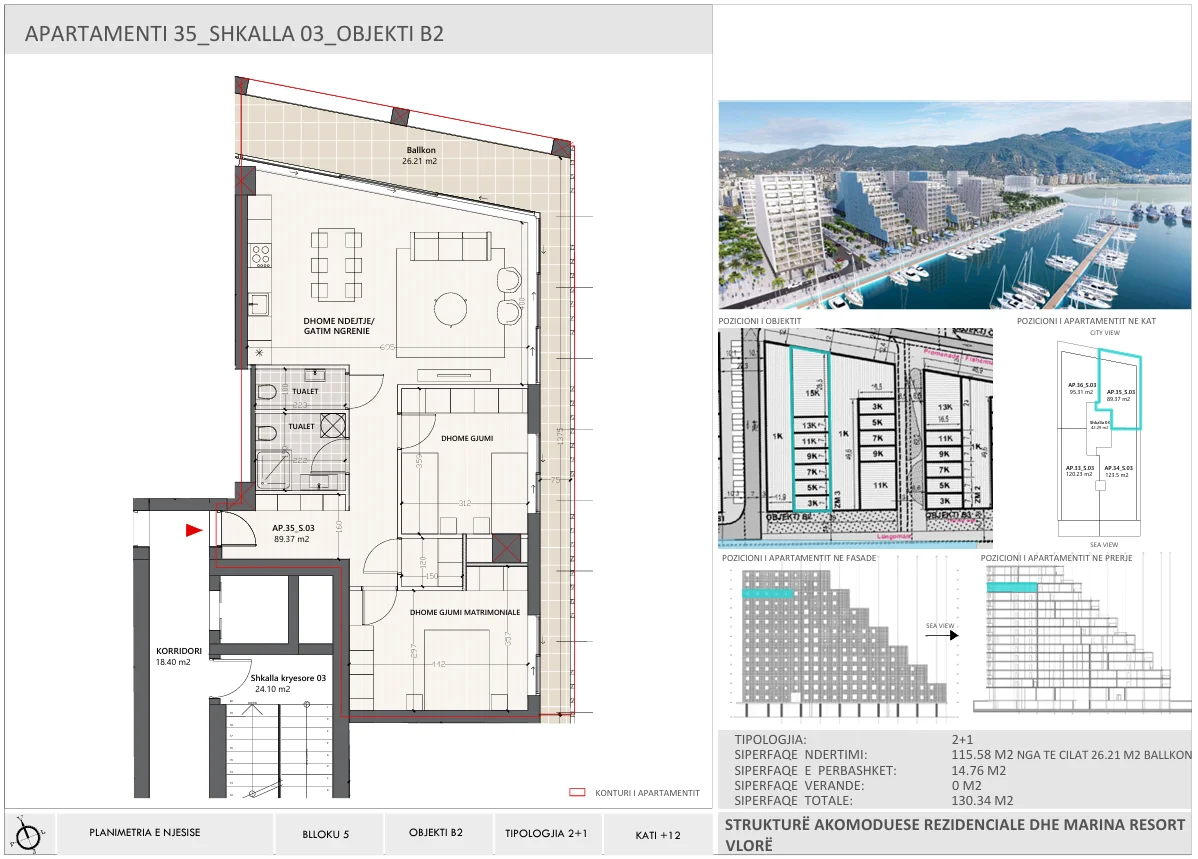 2+1 Apartment with Instalment Plan, Vlorë